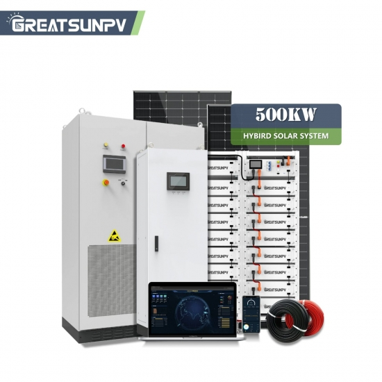 500kW Industrial Solar Power System with 1MWh Battery Backup